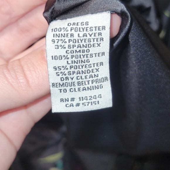 Eliza J black floral pokeadot overlay sleeveless bonning size 6 tea length - Picture 8 of 8